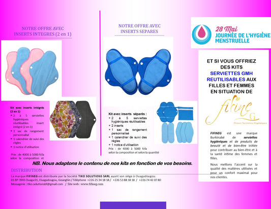 Et si vous offriez des kits serviettes GHM FifineG à l'occasion de la journée de l'hygiène menstruelle ?